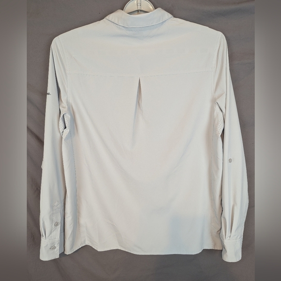 Ascend Hiking Ng Button Down Shirt Large In Light Gray Excellent Condition - Picture 2 of 14